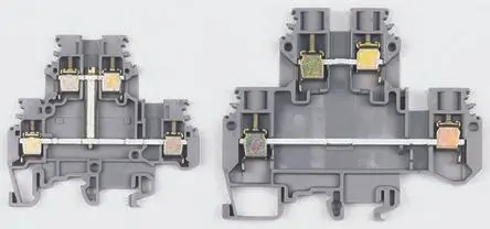 Produktfoto 1 von Entrelec SNA Doppelstock Reihenklemmen 2 Grau, 6mm², 800V ac Schraubbefestigung