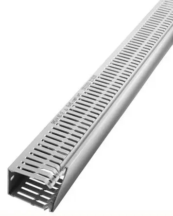Produktfoto 1 von RS PRO F 2000 Grau, 100mm x 80 mm Polyvinylchlorid, Länge 2 m, Seitenwand Offen