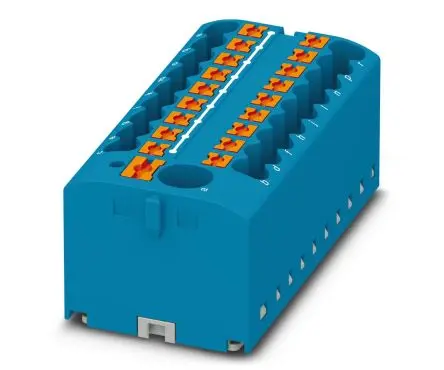 Produktfoto 1 von Phoenix Contact Verteilerblock 57A Blau 19-polig