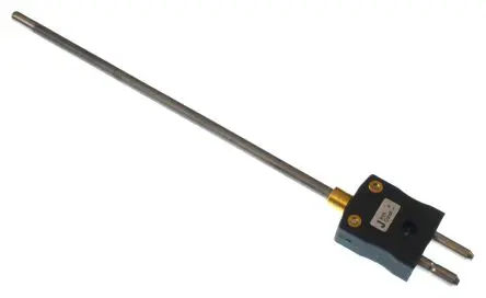 Produktfoto 1 von RS PRO Edelstahl Mineralisoliertes Thermoelement Typ J, Ø 4.5 mm x 150 mm → 1100 °C, ISO-kalibriert