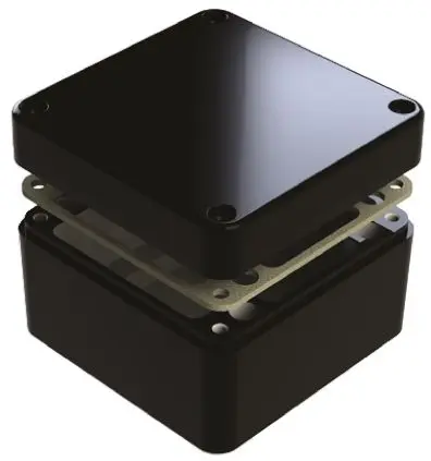 Produktfoto 1 von Deltron 487; Gehäuse; Aluminium; Schwarz IP68 Breite 120 mm Höhe 80 mm Länge 120 mm