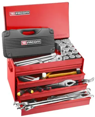 Produktfoto 1 von Facom Mechanisches Werkzeugset Werkzeugsatz, Gestellwagen 174-teilig