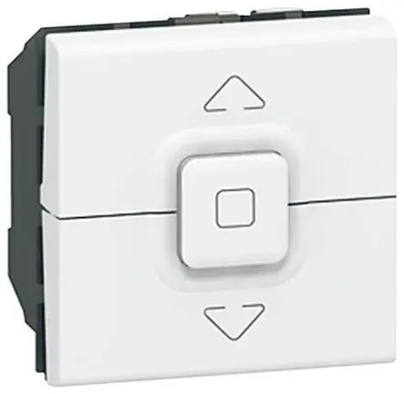Produktfoto 1 von Legrand MOSAIC Jalousie-/Rolladenschalter Weiß 6A T. 36 mm H. 45 mm B. 45mm IP41