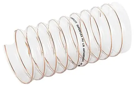 Produktfoto 1 von Contitech Saug- und Förderschlauch Polyurethan Verstärkt, Innen-Ø 50 mm, Außen-Ø 55 mm Außen-ø , Länge 5 m, Klar