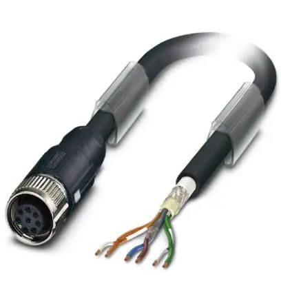 Produktfoto 1 von Phoenix Contact SAC, 6-polig Buskabel, M12, Gerade Buchse / Nicht abgeschlossen Stecker, Länge 10 m