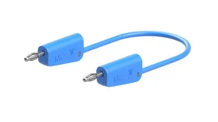 Produktfoto 1 von Staubli Messleitung 19A Stecker / Stecker, Blau Polyvinylchlorid-isoliert 200 cm, 30V, 60 V