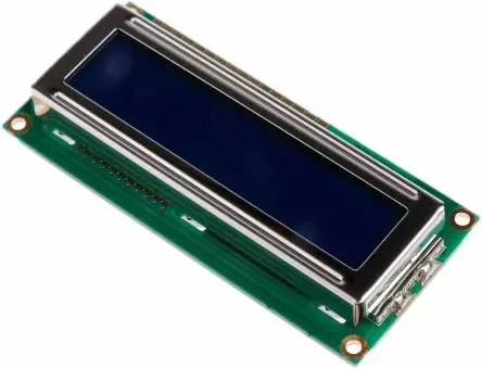 Produktfoto 1 von Displaytech 162C Monochrom LCD, Alphanumerisch LED Weiß 2 x 16, Hintergrund Blau, Parallel Interface
