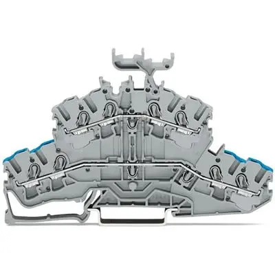 Produktfoto 1 von WAGO TOPJOB S Doppelstock Reihenklemmen 2 Grau, 2.5mm², 600V Einsteck-Anschluss IECEx/ATEX/CSA