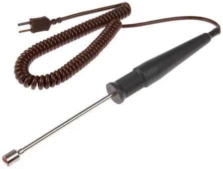 Produktfoto 1 von RS PRO Temperatursensor x 110 mm Eintauchen, Oberfläche, Ø 10 mm, max.Temp 250 °C, DKD/DAkkS-kalibriert