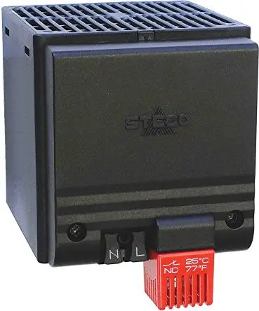 Produktfoto 1 von STEGO Schaltschrank-Heizung, 45 m³/h, 65 °C, 230V ac, B 85mm, T. 118 mm