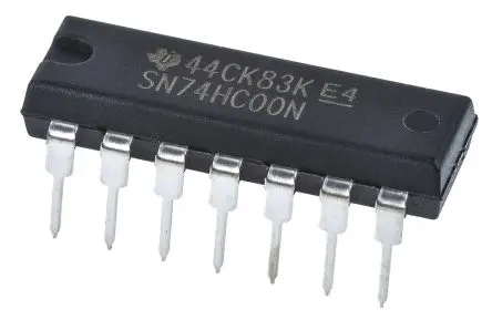 Produktfoto 1 von Texas Instruments Logikgatter, 4-Elem., NAND, HC, 5.2 mA, 14-Pin, PDIP, 2