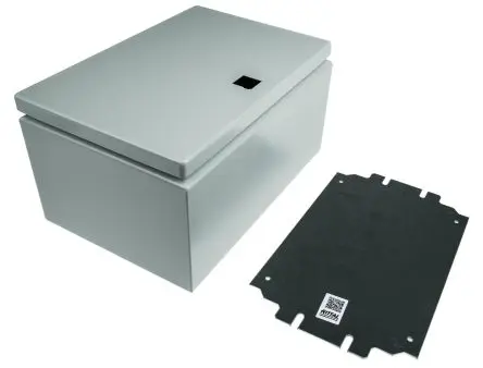 Produktfoto 1 von Rittal KX Stahlblech Wandanschlusskasten RAL 7035 IP66, HxBxT 300 mm, 200 mm x 120 mm