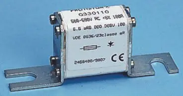 Produktfoto 1 von Mersen NH-Sicherung mit Schraublaschen NH000, 660V ac / 50A FF, gRB cULus, Lochabstand 77.5 mm