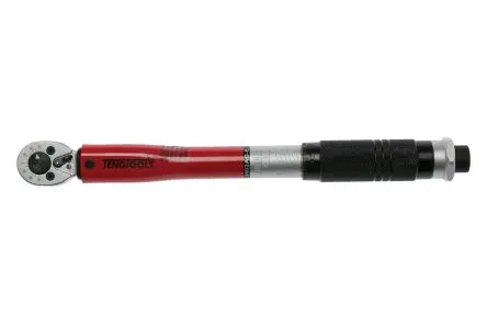 Produktfoto 1 von Teng Tools 1/4 in Klick-Drehmomentschlüssel Vierkant 5 To 25 Nm, Länge 277mm, 4 %