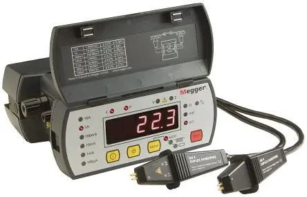 Produktfoto 1 von Megger DLRO10 Tragbares Gerät, Mikro Ohmmeter 2000 100 nΩ, ISO-kalibriert