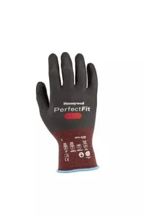 Produktfoto 1 von Honeywell Perfect Fit 3.0 Schneidfeste Handschuhe Größe 11 Aktivkohle, Elastan, Nylon, Polyurethan Schwarz, Grau