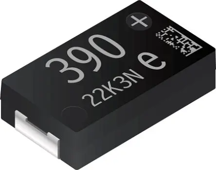 Produktfoto 1 von Panasonic KX, Oberfläche Elektrolyt Polymerkondensator 330 μF ±20 % / 2V, -55 °C → 125 °C