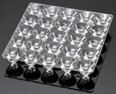 Produktfoto 1 von Ledil VIRPI LED Linse 25-LEDs Vierkant aus Polymethylmethacrylat Punkt, Klar 13 to 16 ° x 9.4 mm