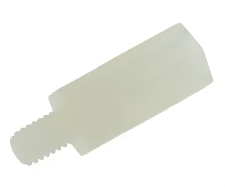 Produktfoto 1 von RS PRO Abstandhalter, Länge 15 mm, Gewindelänge 6 mm, Nylon 6.6, Sechskant M4 M4, 7 mm 10 mm
