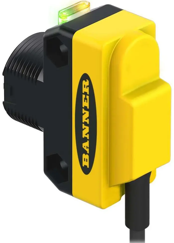 Produktfoto 1 von Banner Rechteckig Optischer Sensor, Dagegen, Bereich 15 m, 9 M