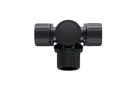 Produktfoto 1 von HellermannTyton HG-T Nylon 6.6 Kabelrohr Fitting Kupplung 21 mm Schwarz Schwarz-Finish IP66