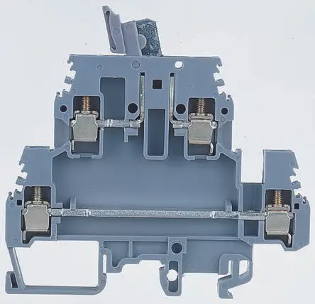 Produktfoto 1 von Entrelec SNA Anschlussklemmenblock DIN-Schiene 2 Grau, 4mm², 400V ac Schraubbefestigung