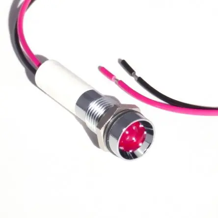 Produktfoto 1 von CML Versenkte LED-ANZEIGE mit Anschluss Rot Anzeige, Draht 24V M8, IP67