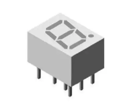 Produktfoto 1 von Vishay TDS.11 LED-Anzeige 7 Segmente 1 Zeichen Anode, Grün 625nm