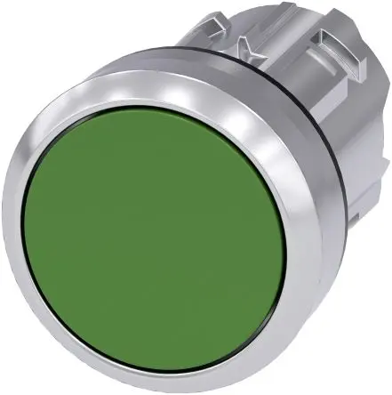 Produktfoto 1 von Siemens SIRIUS ACT Druckschalter Ø 22 mm, Grün Rastend Rund Rund Kunststoff, IP66
