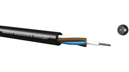 Produktfoto 1 von Kabeltronik SENSOCORD Mehrkern-Industriekabel, 4-paarig 0.09 mm² 100 m Polyurethan isoliert Schwarz