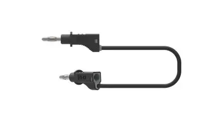 Produktfoto 1 von Electro PJP Messleitung 36A Stecker / Stecker, Schwarz Polyvinylchlorid-isoliert 2 m, 30V, 60 V