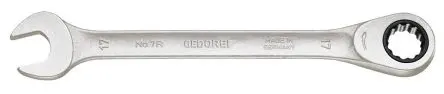 Produktfoto 1 von Gedore Gabel‑Ring Ratschenschlüssel Chrom 8 mm Vanadium Stahl Schließer (NO), Länge 140mm