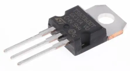 Produktfoto 1 von STMicroelectronics SCR Thyristoren 5 A TO-220 600 V, Gate-Trigger 0.2 mA 73 A 1.6 V