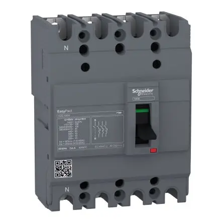 Produktfoto 1 von Schneider Electric EasyPact EZC250H, Kompaktschutzschalter 4-polig, 25A Feststehend / Abschaltvermögen 30 kA 550V ac 250