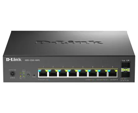 D-Link Multi-Gigabit Smart Managed PoE+ Switch with 2 x 10G SFP+ ports Netzwerk Switch 10-Port Smart Managed Switch