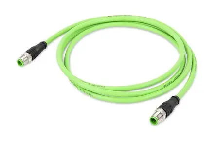 Produktfoto 1 von WAGO M12 Ethernet-Kabel, 2 m, Grün Geschirmt, Polyurethan