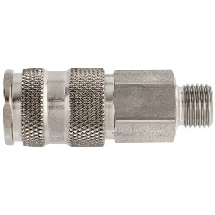 Produktfoto 1 von Legris Pneumatische Schnellsteckkupplung, Edelstahl 1/4 in Stecker/Buchse, 23mm