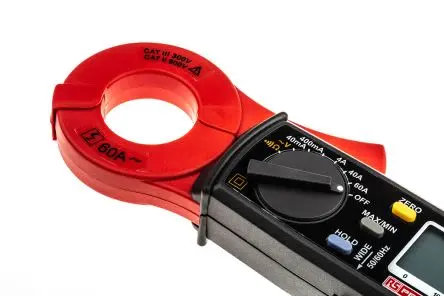 Produktfoto 1 von RS PRO ILCM03A Stromzange Leckstrommesszange 60 A 400 V ac, 100 mV dc, 400 Ω