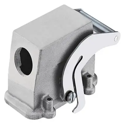Produktfoto 1 von HARTING Han EMC Haube Feststellbar 1, Kabel 16B Haube für seitliche Kabeleinführung, IP65