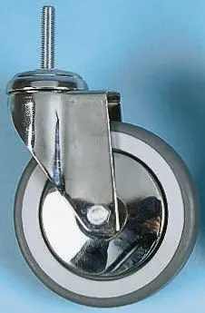 Produktfoto 1 von Tente Drehbar Rolle, Rad ø 100 mm, 80 kg, Ges H. 132 mm, Rad B. 30 mm, Gummi