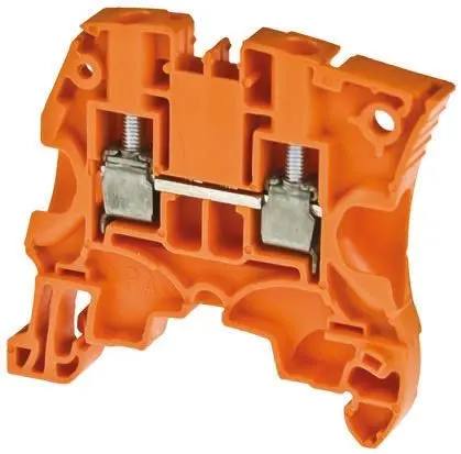 Produktfoto 1 von Entrelec ZS4 Anschlussklemmenblock für Durchkontaktierung 1 Orange, 4mm², 1000V ac Schraubbefestigung ATEX