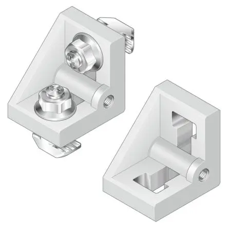 Produktfoto 1 von Bosch Rexroth T-Slot Stone Verbindungskomponente, Winkel-Halterung, Steckverbinderhalterung und Gelenk für 6 mm, M4, L.