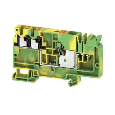 Produktfoto 1 von Weidmüller AAP Verteilereinheit 1 Grün, Gelb, 10mm², 800V Einsteck-Anschluss IECEx/ATEX