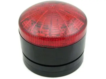 Produktfoto 1 von RS PRO STX LED Filament/Warnsummer, Dauer Signalleuchte 230V ac Rot Panel, Ø 76 mm x 49 mm IP65