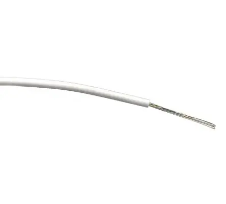 Produktfoto 1 von RS PRO Schaltdraht, 20 AWG 100 m Weiß Ø 1.65 mm 16 Litzen Polyvinylchlorid