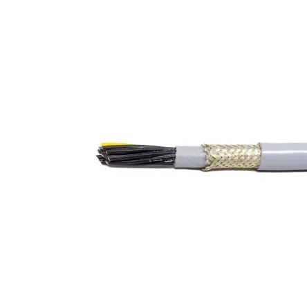Alpha Wire 6560 Kabel, 4-adrig 1.5mm² 16 AWG Grau Geschirmt, 100 ft, Polyvinylchlorid