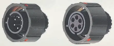 Produktfoto 1 von Amphenol Limited, 97B Messing MIL-Spec Rundsteckverbinder Gerade, 7-polig, 900V ac, Kabel, Gehäuse 24 Stecker,
