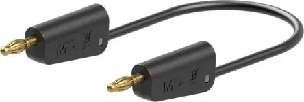 Produktfoto 1 von Staubli Messleitung 19A Stecker / Stecker, Schwarz 500 mm, 30V ac