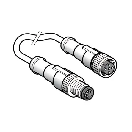Produktfoto 1 von Telemecanique XZ, 3-polig Sensor-Betätigungselementkabel, Gerade Stecker 3 / Gerade Buchse, Länge 2 m