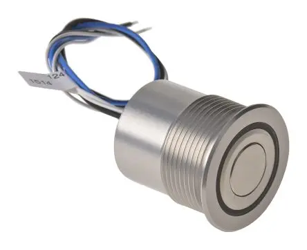 Produktfoto 1 von Schurter MCS 30 Druckschalter Blau Beleuchtet Tastend Panel Ø 30 mm, 2-poliger Umschalter / 125mA 48 V dc 250 V ac,